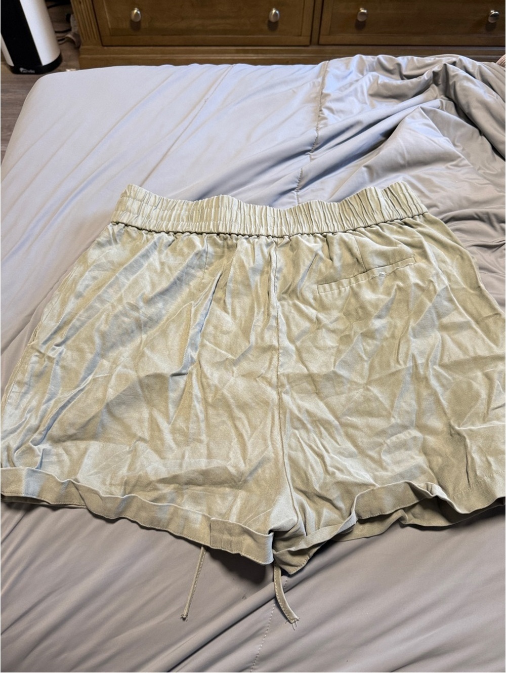 Dynamite Light Sage Green Drawstring Shorts - Picture 2 of 3